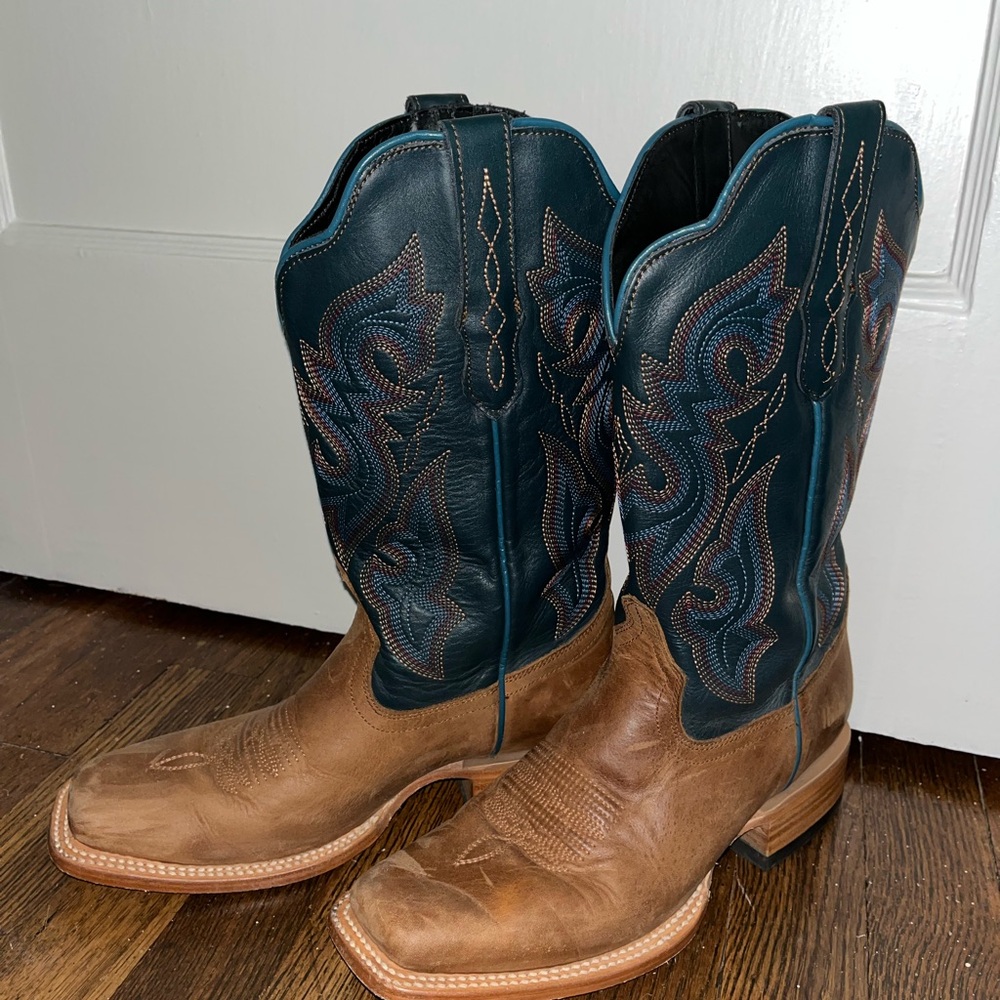 Women’s JB Dillon Brown and Teal Cowboy Boots